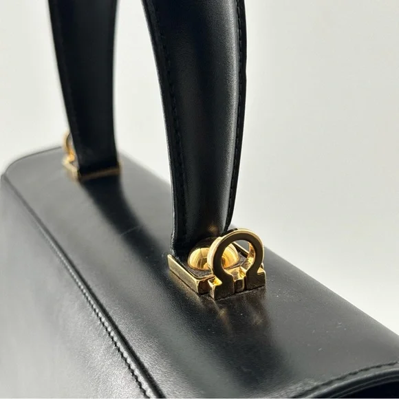 Salvatore Ferragamo Gancini Leather Top Handle Bag - Picture 13 of 17